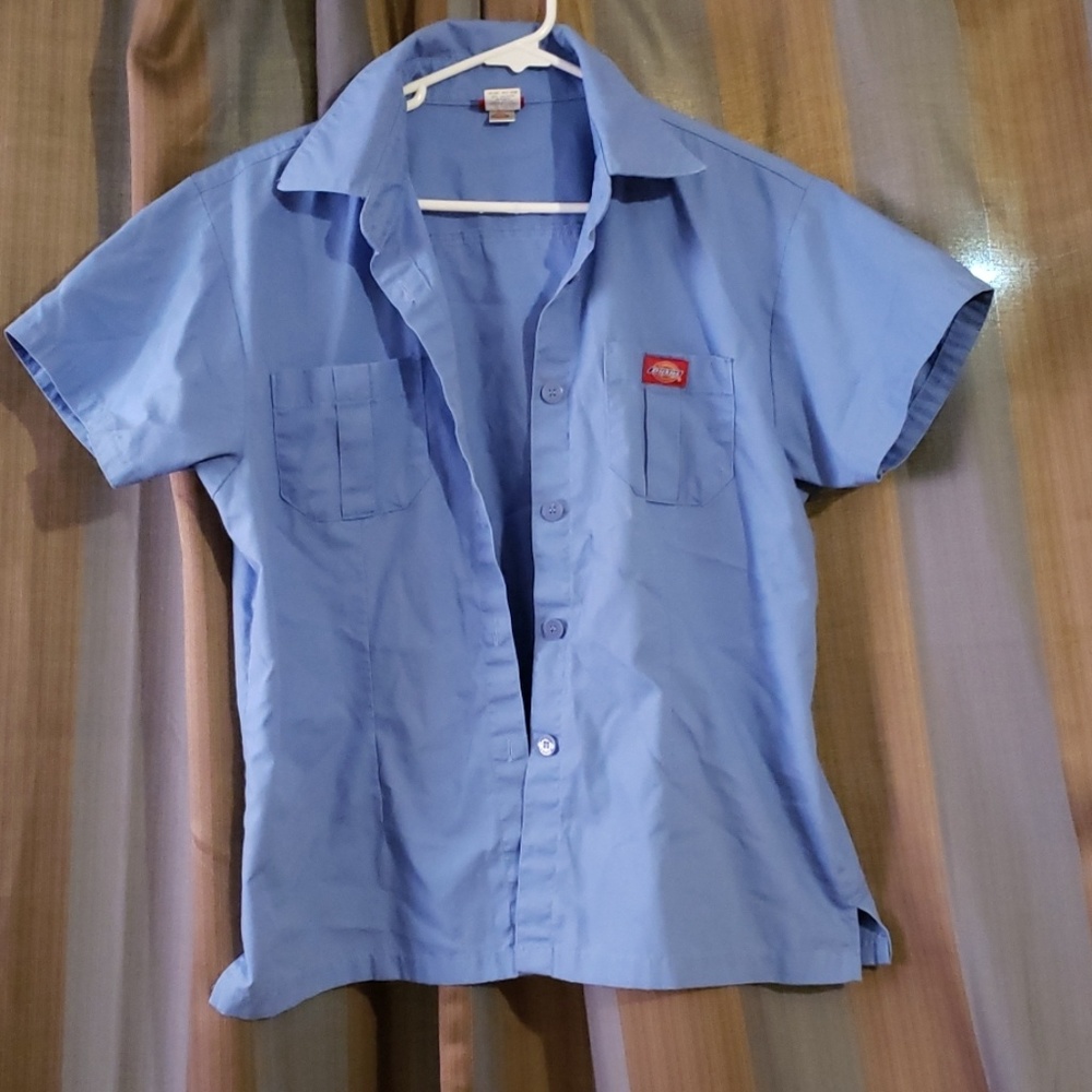 Dickies button down blue shirt